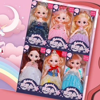 Мащаб1:12 16см принцеса BJD кукла за момичета с дрехи и обувки 13Стави Сладко сладко лице Лолита момиче подарък детски играчки за деца