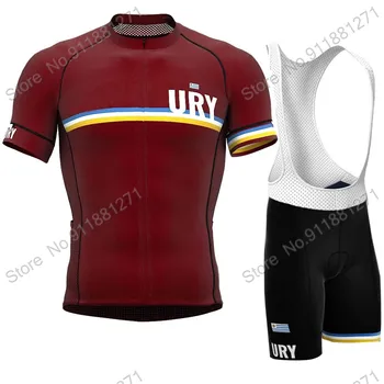 Национален отбор на Уругвай Мъжки колоездачен джърси Комплект летни велосипедни облекла Пътни велосипедни ризи Костюм Шорти за велосипеди MTB Ropa Maillot