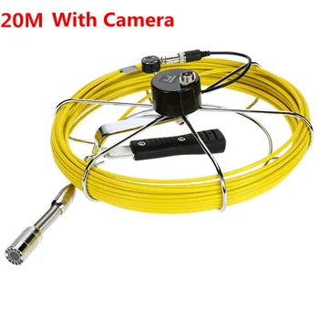  20m / 50m фибростъкло кабелна тръба тръба система за проверка инструмент с 23 мм камера главата само се вписва TP9000 TP9300 тръба система за инспекция