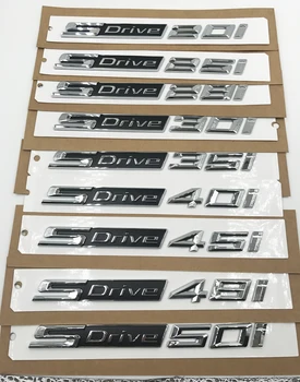 Стикер за кола Abs Silver Xdrive 20i 25i 30i 35i 40i 45i 48i Fender Значка за багажника Емблема за Bmw X1 X2 X3 X5 X4 X6 X7 Аксесоари