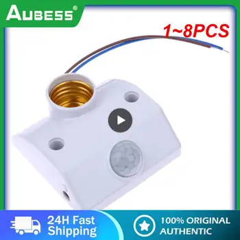  1 ~ 8PCS AC110-220V 50 / 60HZ 5LUX превключвател за наблюдение на движение Инфрачервен сензор за движение Автоматичен превключвател за светлинна лампа Бял